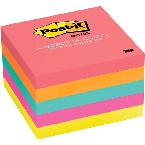 POST-IT 654-5AN NOTES NEON Capetown 100Shts 76x76mm, Pk5